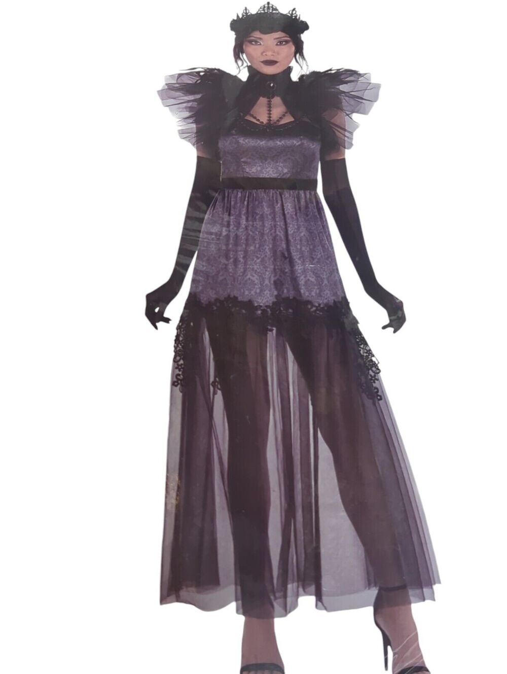 Empress Costume Set ADULT LARGE 10-12 NEW DRESSY DRESS PARTY COSPLAY BLACK